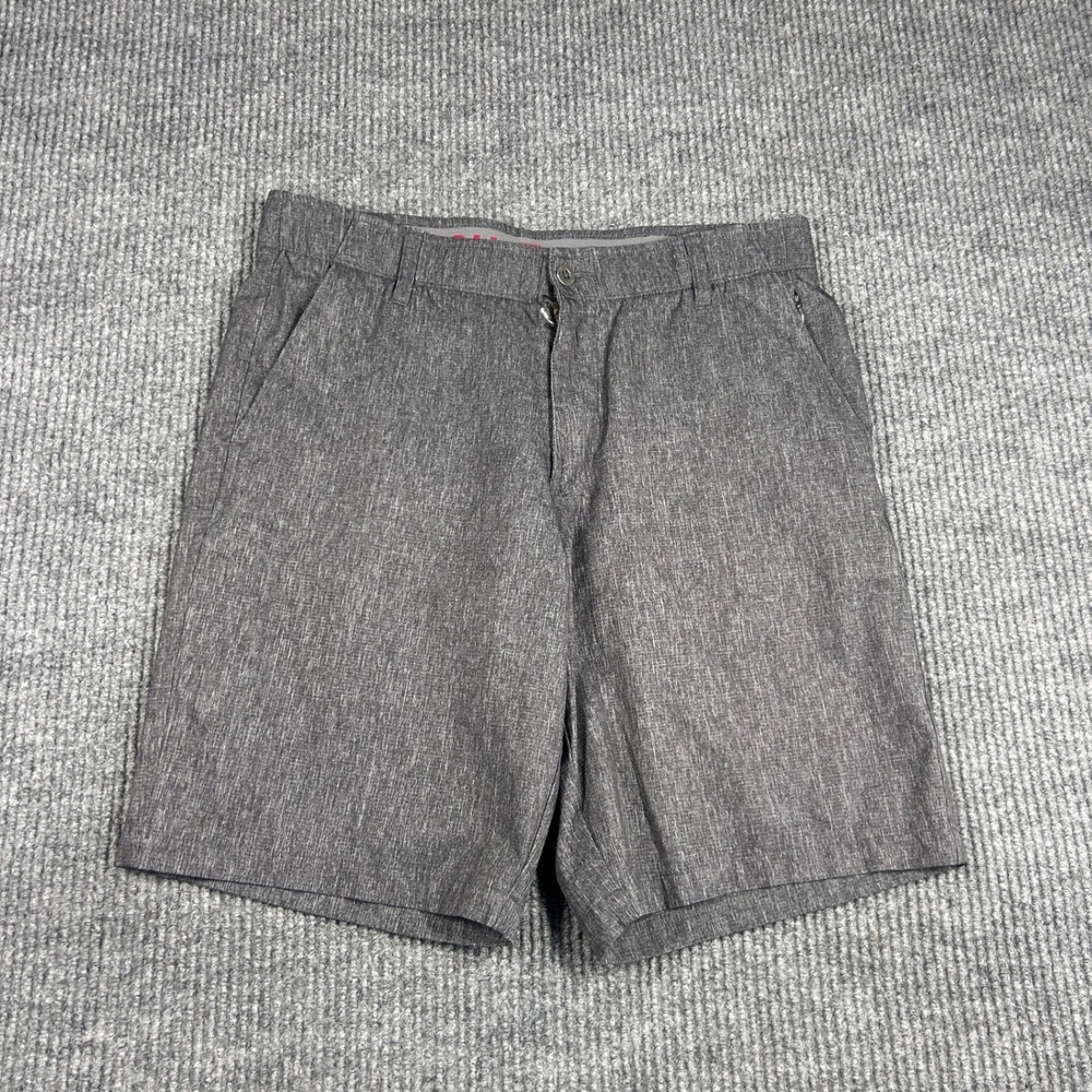 Swiss Tech Shorts Mens 34 Gray Heather Performance Golf Stretch Hiking